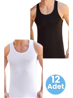 Tezzgelsin Erkek Pamuklu 2 Renk 12'li Atlet