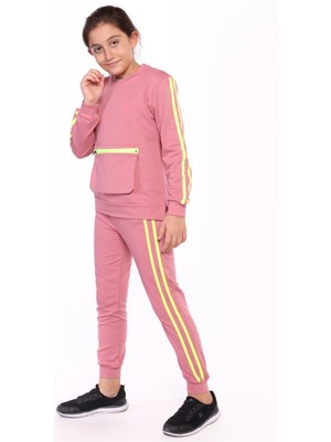 Toontoy Kız Çocuk Garni Detaylı Eşofman Takım