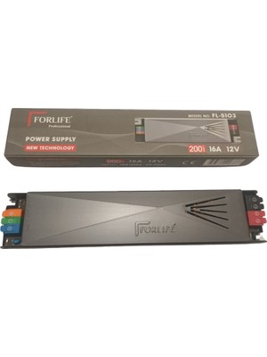 Forlıfe 12V Şerit LED Trafosu 200W 16A - Model No: FL-5103