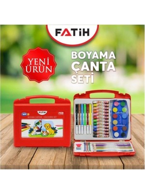 Fatih FATİH Boyama Seti Çantalı Renkli Kalemler ve Boyalarla Eğlenceli Aktiviteler İçin