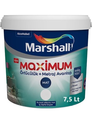 Marshall Maximum Mat Silikonlu Kuğu Gölü 7,5 Lt. (10 Kg)