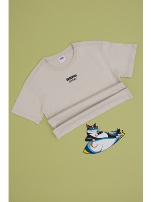 U.S. Polo Assn. Erkek Çocuk Açık Gri Comfort Bisiklet Yaka Tişört 50300064-VR001