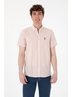 U.s. Polo Assn. Erkek Pudra Gömlek Kısa Kollu 50298007-VR042