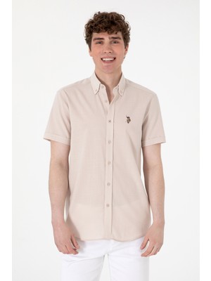 U.S. Polo Assn. Erkek Taş Gömlek Kısa Kollu 50298007-VR049