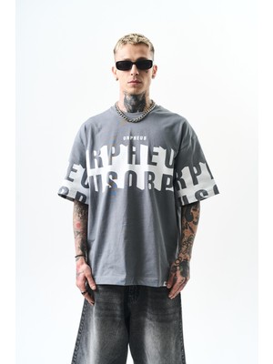 Respire Erkek Orpheus Baskılı Oversize T-Shirt Siyah