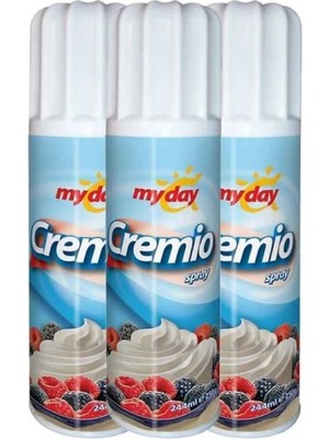 MyDay Sprey Krem Şanti 250 gr x 3 Doğal Aroma ve Süt İçeren Hafif Lezzetli Tatlı Dokunuş