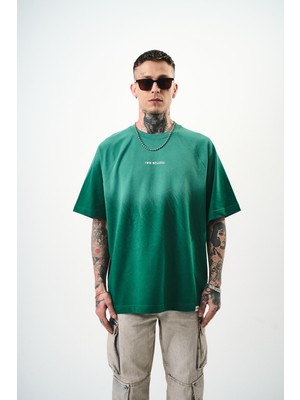 Respire Erkek Res Studio Yazılı Oversize T-Shirt Nefti