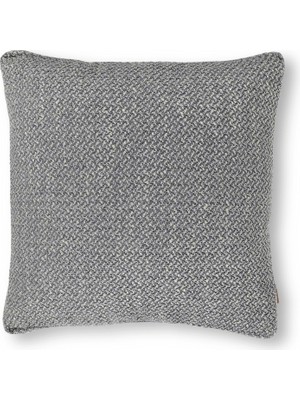 HoHo Decor Mira Akrilik Pamuklu Keten 45*45 Façalı Kırlent Gri