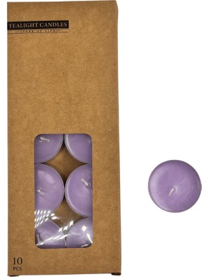 10 gr Kokulu Tealight Mum Lila 10 Adet