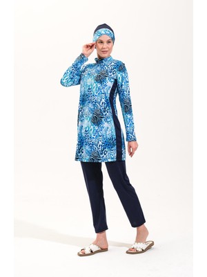 2261_4'LÜ Takım Tam Kapalı Deniz/havuz Tesettür Mayosu