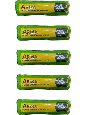 Arma Naylon Tadilat Boya Koruyucu Örtü Poşet Kalın Pratik Branda - 4x5 Metre - 20 M2 - 5 Paket