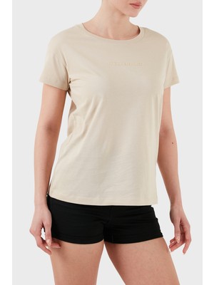 Armani Exchage % 100 Pamuk Regular Fit Bisiklet Yaka Logolu T Shirt Bayan T Shirt XW000534 AF10359 U1092