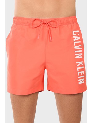 Calvin Klein Logo Baskılı Regular Fit Lastikli Bel Mayo Short KM0KM01092U07 Erkek Mayo Short KM0KM01092 U07