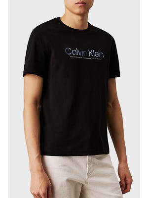 Calvin Klein Baskılı Pamuklu Regular Fit Bisiklet Yaka T Shirt K10K114162BEH Erkek T Shirt K10K114162 Beh