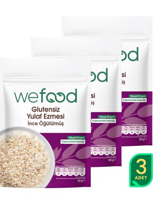 Wefood İnce Öğütülmüş Glutensiz Yulaf Ezmesi 300 gr 3'lü