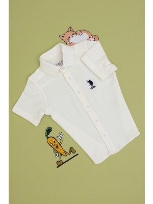 U.S. Polo Assn. Erkek Çocuk Beyaz Gömlek Trend Regular Fit Kolsuz 4 - 5 Yaş