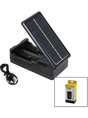 Lı-Ion Charger MS-TYN82  Solar - Güneş Enerjili   2li   Pil Şarj  Aleti  1200MA (4832)