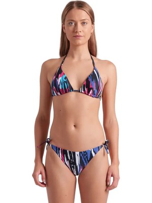 Water Print Kadın Çok Renkli Yüzücü Bikini 007085501