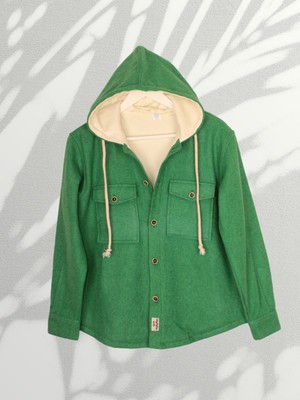 Mommo Kids Kışlık Çocuk Gömlek Yeşil