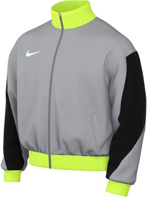 Nike Dri-Fıt Strike 24 Gri Erkek Futbol Antrenman Ceketi Uzun Kollu FD7579-013