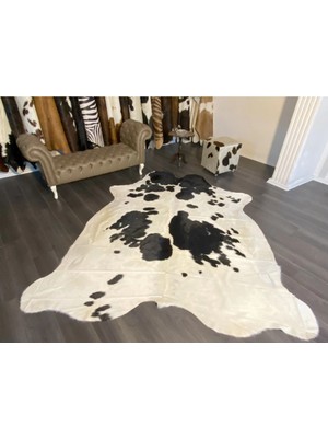 Hakiki Deri Dana Postu Siyah - Beyaz 205 x 250 - 0701000117