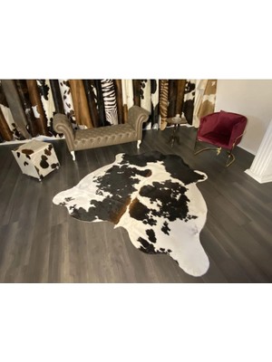 Hakiki Deri Dana Postu Siyah - Beyaz 170 x 260 - 0701000063