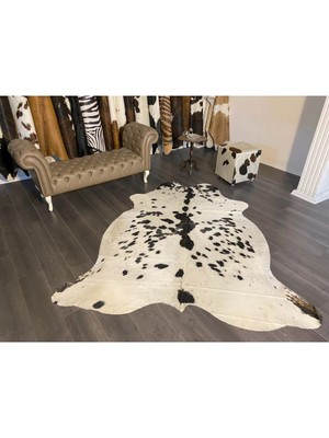 Hakiki Deri Dana Postu Siyah - Beyaz 175 x 240 - 0701000088