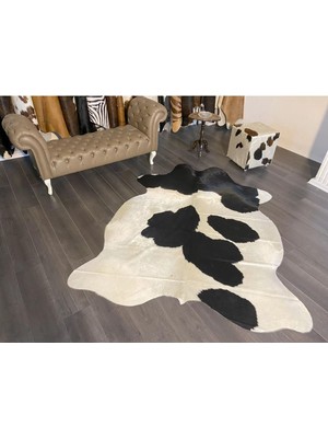 Hakiki Deri Dana Postu Siyah - Beyaz 205 x 250 - 0701000097