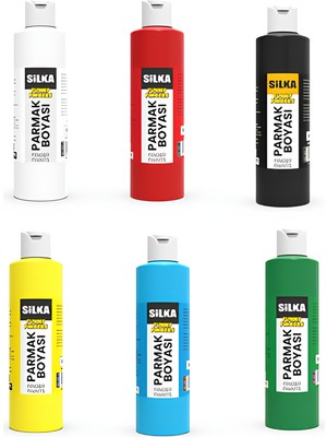 Silka Ana Renkler Parmak Boyası 6'lı Set (   6 x 250 ml )