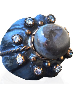 Doğal Yıldız Yakutu Taşlı, Antika Yüzük, 925 Ayar Gümüş Erkek Yüzük, Gümüş Erkek Aksesuarı