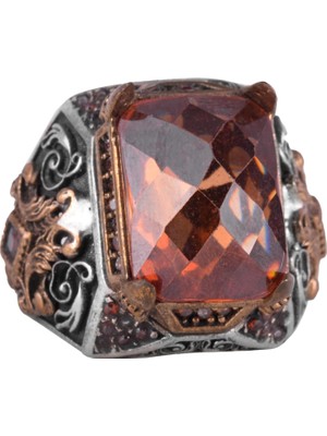 925 Ayar Gümüş El Yapımı Taş Yüzük (Sultanit Yapay Taş)