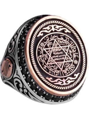 David Star Yüzüğü, Süleyman Erkek Yüzüğü, Kabbala Yüzüğü, 925 Ayar Gümüş Yüzük