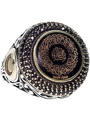 Surat'ul Nazar 925 Ayar Gümüş Islami Yüzük - Kuran Yazılı Müslüman Takısı