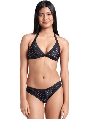 Rainbow Monogram Kadın Siyah Yüzücü Bikini 007079515