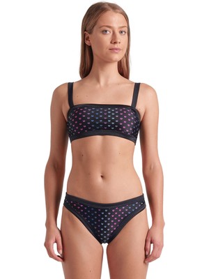 Rainbow Monogram Kadın Siyah Yüzücü Bikini 007078515
