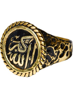 Sterling Gümüş Erkek Yüzük, Islami Yüzük, Müslüman Yüzük
