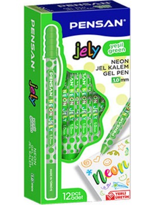 Pensan Jelly Neon Jel Kalem 12'li Kutu