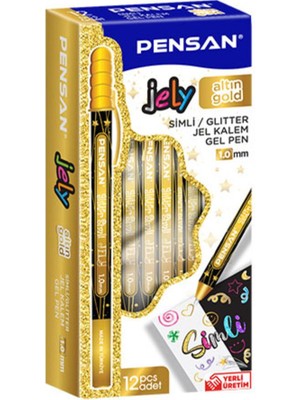 Jelly Glitter Simli Jel Kalem 12'li Kutu