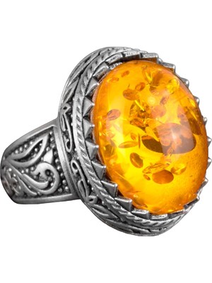 Yapay Taş Gümüş Yüzük, 925 Ayar Sterlin Gümüş Yüzük, El Yapımı Yüzük