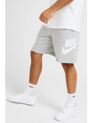Nike Sportswear Bol Kesim Erkek Spor Şort Gri Renkli Konforlu Tasarım S Beden