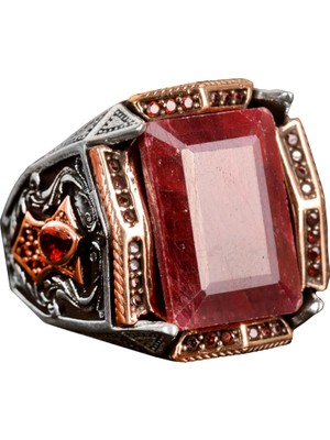 Doğal Yakut Taşlı Yüzük, 925 Ayar Gümüş Yüzük