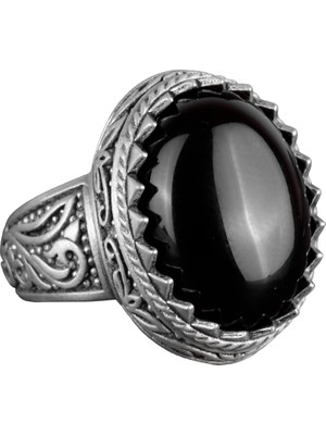 Doğal Taş Yüzük, 925 Ayar Sterlin Gümüş Yüzük Erkekler Için, Farklı Yüzük