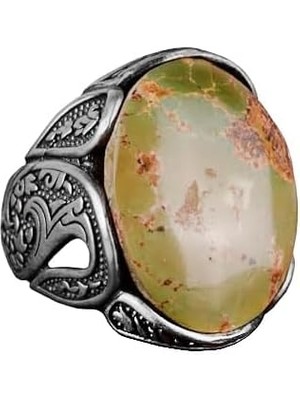 Doğal Arizona Turkuaz Taş YÜZÜK,925 Ayar Gümüş Yüzük Doğum Günü Hediyeleri Yıldönümü Için Oğul Sevgili Erkekler