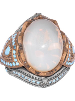 925 Ayar Gümüş Yüzük ile Oval Opal Taşı - Dikkat Çekici Takı Parçası