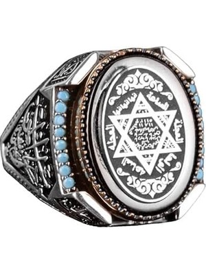 Davud Yıldız Yüzüğü, Süleyman Mührü Yüzüğü, 925K Katı Gümüş Yüzük (Özelleştirilebilir)