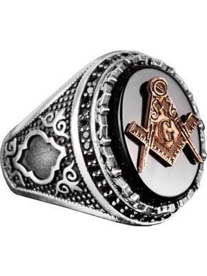 Mason Yüzüğü, 925 Ayar Gümüş Yüzük, Şık Yüzük, El Yapımı Yüzük, Onun Için Hediye