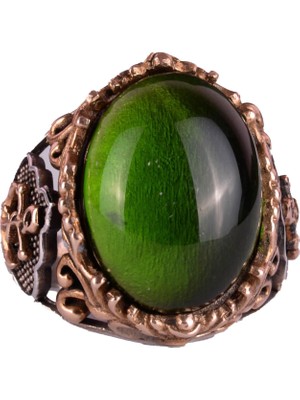 Peridot Yapay Taş Yüzük, Sailor Anchor Gümüş Yüzük, 925K Sterlin Gümüş Yapay Taş Yüzükler - Çeşitli & Farklı Koleksiyon