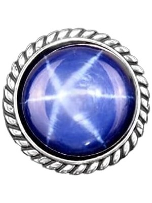 Doğal Star Safir Taşlı Yüzük, 925 Ayar Gümüş Yüzük Erkekler Için