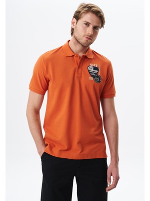 Ar-ma Erkek Yazı Baskılı Regular Fit % 100 Pamuk Pike Polo Yaka Tişört Y29374355802