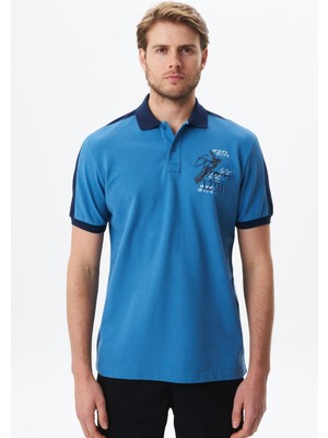 Ar-ma Erkek Polo Yaka Tişört Yazi Baskili Regular Fit Çift Toplama Penye Pike Y29374356002